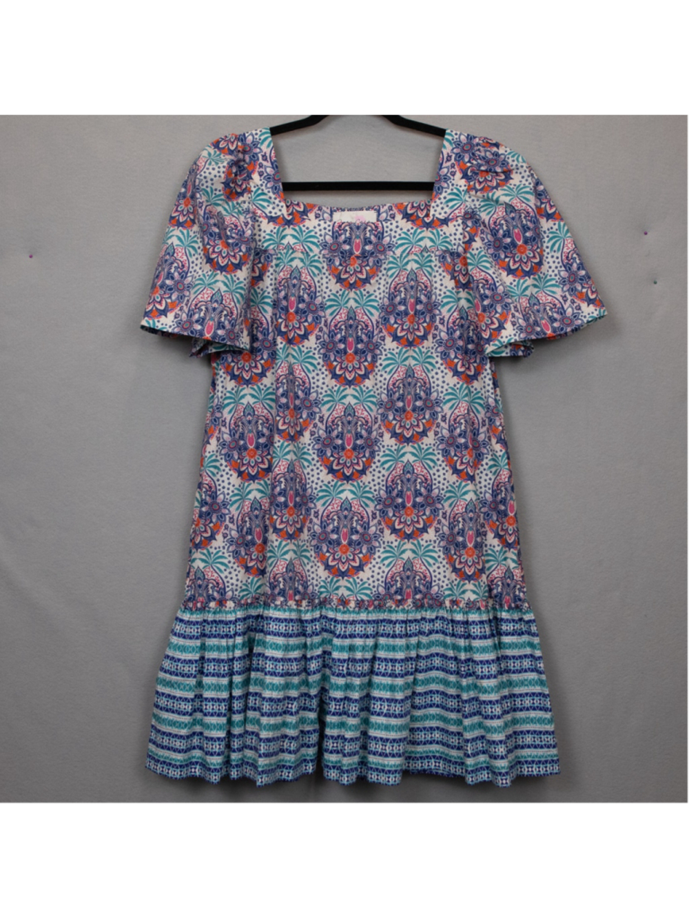 Cara Cara Janie palm medallion a-line dress-S